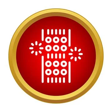 Firewall protecting network data connection icon Stock Illustration