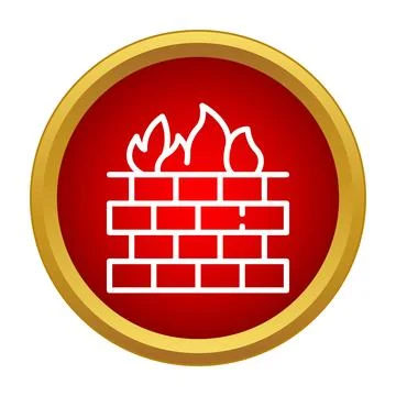 Firewall protecting network privacy and internet security Illustrazione stock
