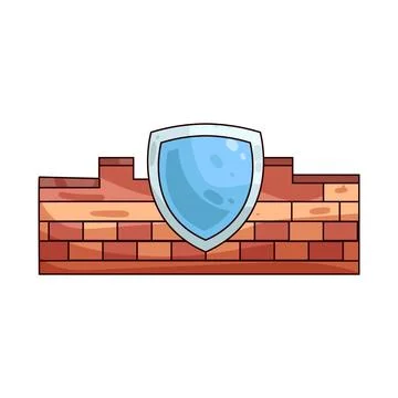 Firewall protection illustration Stock Illustration