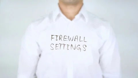 Firewall Settings, Man Writing on Glass Stock Footage