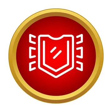 Firewall shield icon protecting digital data network Stockillustratie