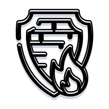 Firewall shield icon protecting network data Illustrazione stock