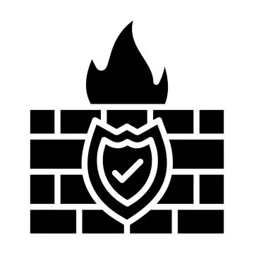 Firewall Vector Icon Design Illustration Illustrazione stock