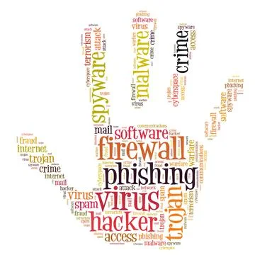 Firewall Virus word cloud 스톡 일러스트