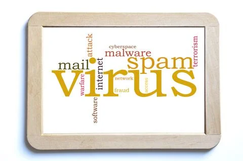 Firewall Virus word cloud Stock Photos