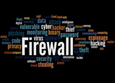 Firewall, word cloud concept Stock Illustration