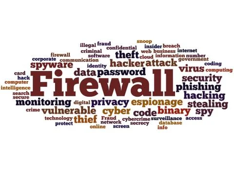 Firewall, word cloud concept 스톡 일러스트