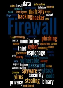Firewall, word cloud concept イラスト素材