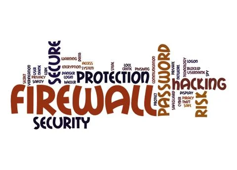 Firewall word cloud Stockillustratie