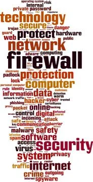 Firewall word cloud 스톡 일러스트