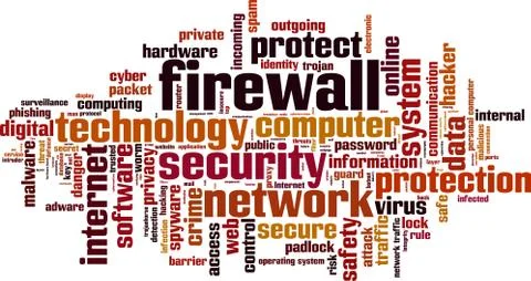 Firewall word cloud 스톡 일러스트
