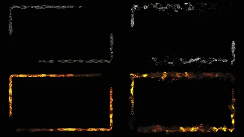 Fire&amp;Water rectangular frame pack Stock Footage 132821216