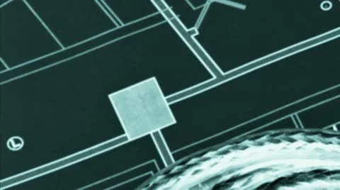 Firewire cable on a blueprint Stock Footage 21307176