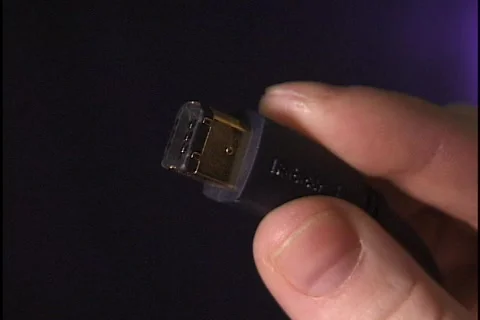 Firewire Cable Stock Footage 297530