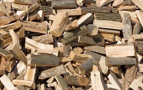 Firewood background. Stock Photos