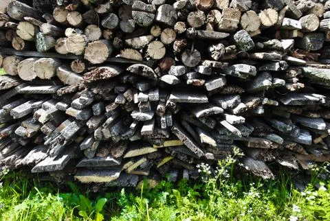 Firewood background Stock Photos