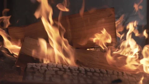 Firewood is burning Stock Footage 165351290
