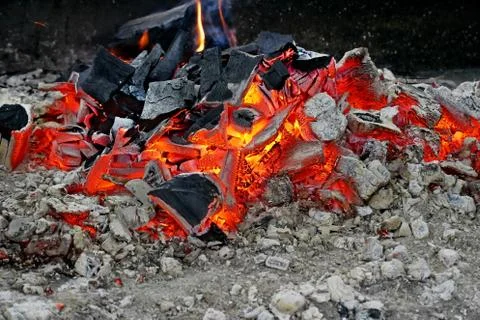 Firewood is burning Stock Photos