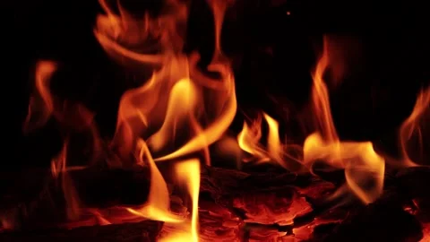 Firewood burning in the stove Video stock 167347271