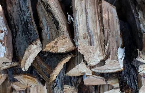 Firewood close up Stock Photos