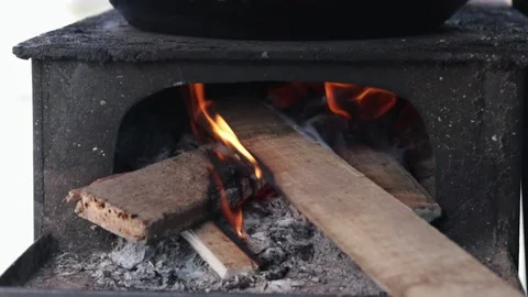 Firewood cooking, typical Peruvian Andean cuisine. Stock Footage 229570828