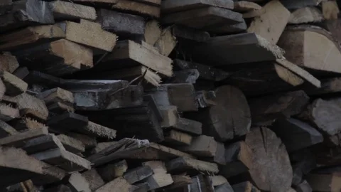 Firewood Cut Folded Stock Footage 70281429