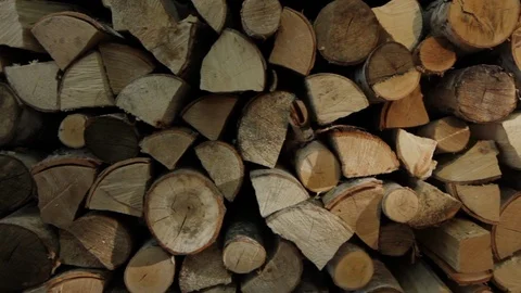 Firewood. Dolly Stock Footage 87968757