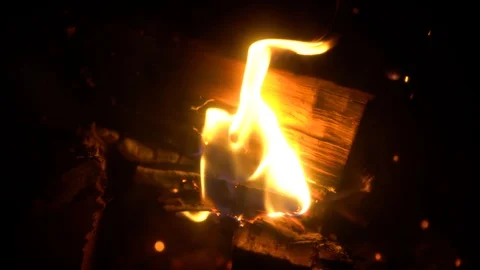 Firewood flames Stock Footage 129749130