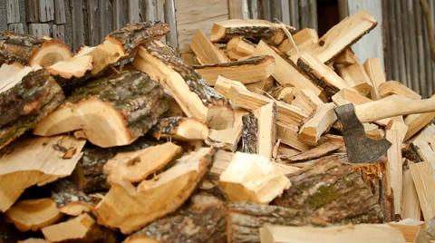 Firewood Stock Footage 37313495