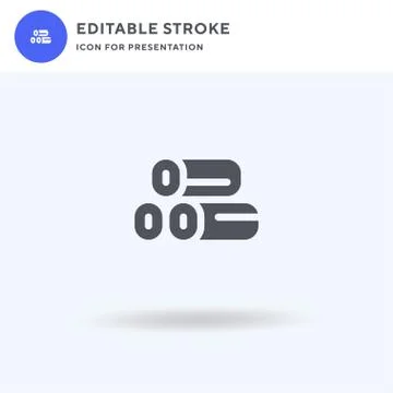 Firewood icon vector, filled flat sign, solid pictogram isolated on white, lo Illustrazione stock