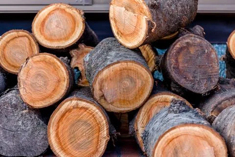 Firewood Log Stack Stock Photos