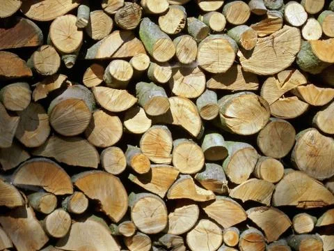 Firewood log stack Stock Photos