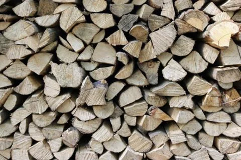 Firewood log stack Stock Photos