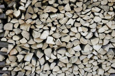 Firewood log stack Stock Photos