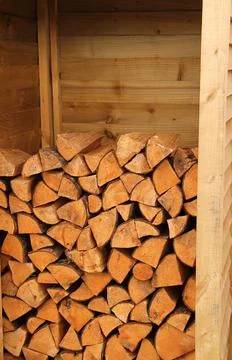 Firewood Log Store. Foto stock
