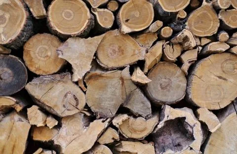Firewood Logs Background Stock Photos