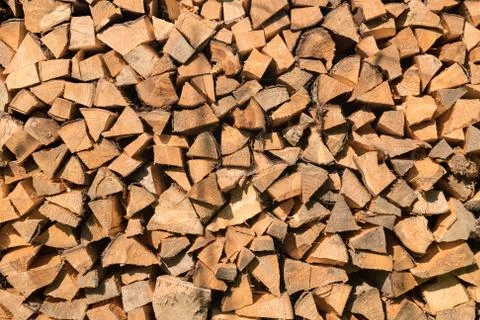 Firewood logs background Foto stock