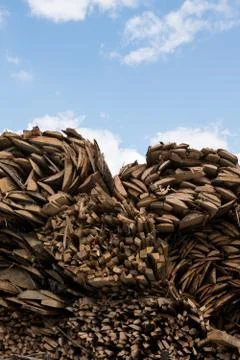 Firewood logs background Stock Photos