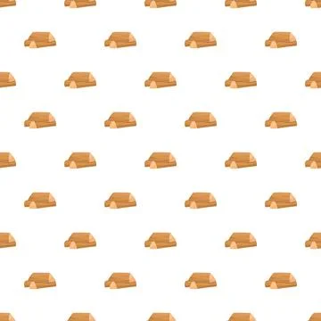 Firewood logs seamless pattern for heating energy Stock Illustration