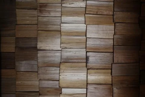 Firewood pieces texture background Stock Photos