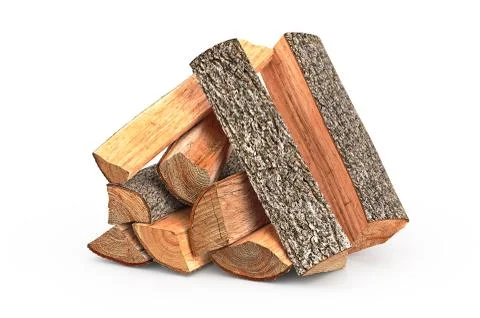 Firewood stack chopped Illustrazione stock