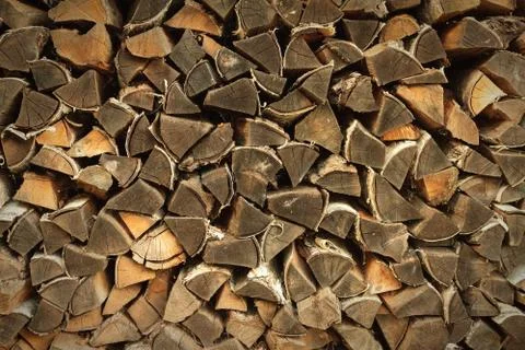 Firewood texture as background Stock Photos