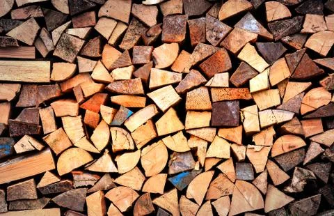 Firewood wall Fotos de archivo