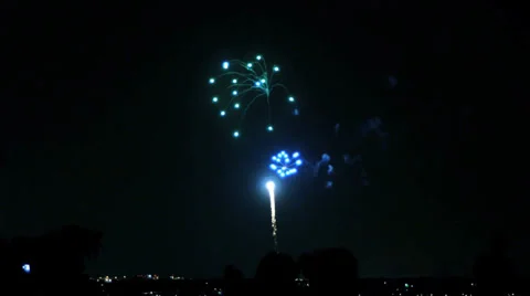 Firework 2, Color Corrected Video stock 26138506