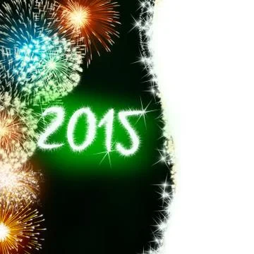 Firework 2015 happy new year Stock-Illustration