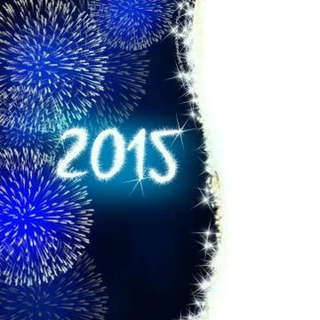 Firework 2015 happy new year Stock Illustration
