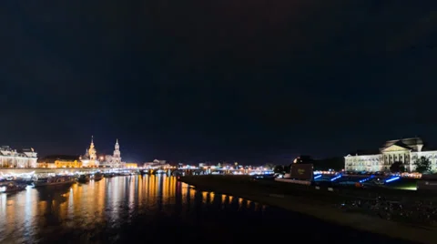 Firework above Dresden in Timelapse Stock Footage 27793723