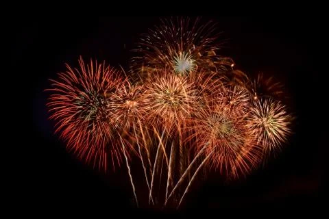 Firework Abstract background,Fireworks light up the sky with dazzling display Foto stock