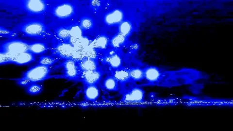 Firework In Abstraction In Blue Stock Footage 99838794