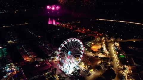 Firework aerial drone Stock Footage 261576859